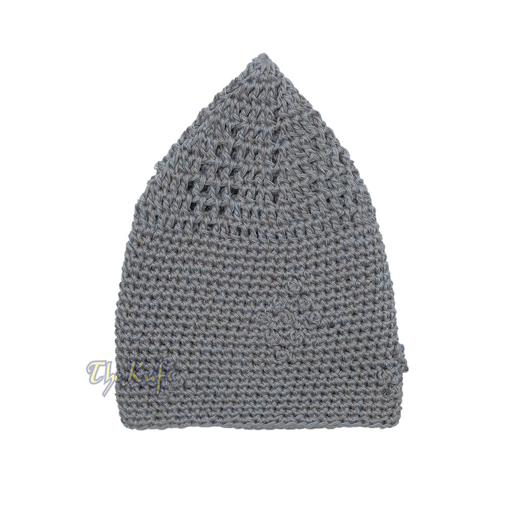 Light Gray Crocheted – Knot Design Cotton Yemeni Kuti