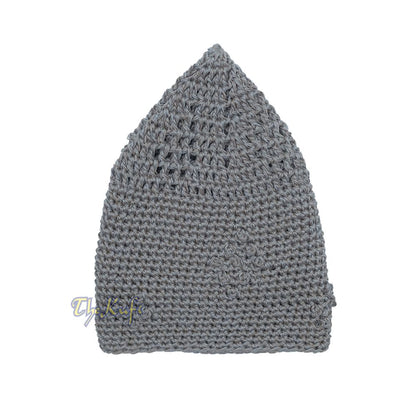 Light Gray Crocheted – Knot Design Cotton Yemeni Kuti