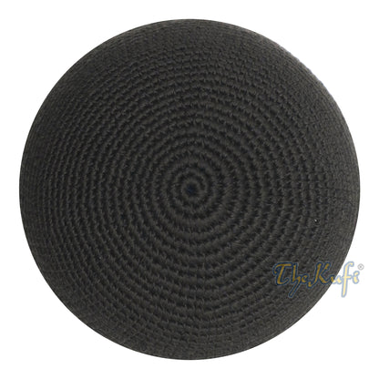 Graphite Hand-Crocheted 100% Cotton Kufi Hat Design and Comfortable Fit