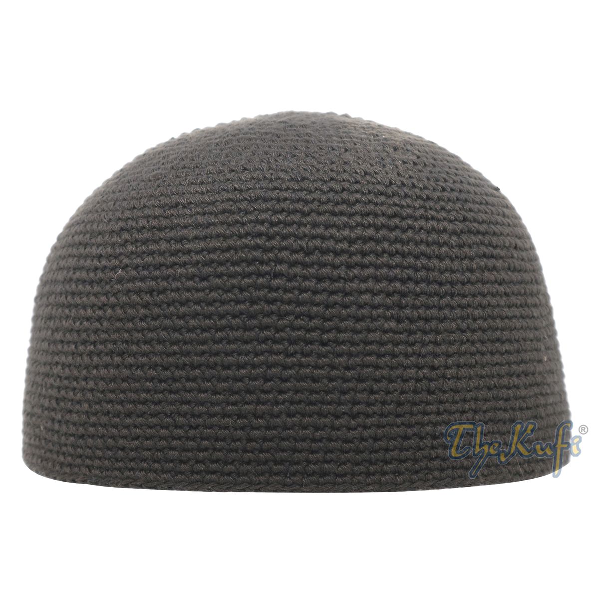Graphite Hand-Crocheted 100% Cotton Kufi Hat Design and Comfortable Fit