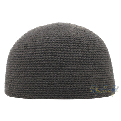 Graphite Hand-Crocheted 100% Cotton Kufi Hat Design and Comfortable Fit