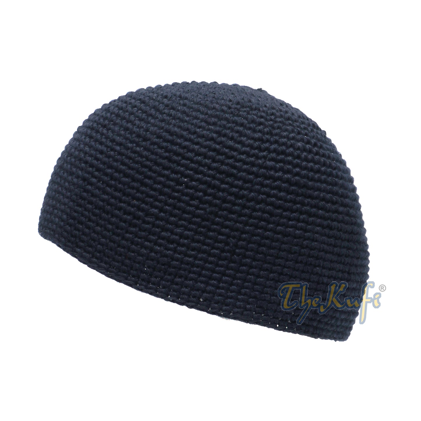 Cotton Kufi Skull Cap – Extra Dark Hand-Crocheted Comfortable Fit Muslim Fashion