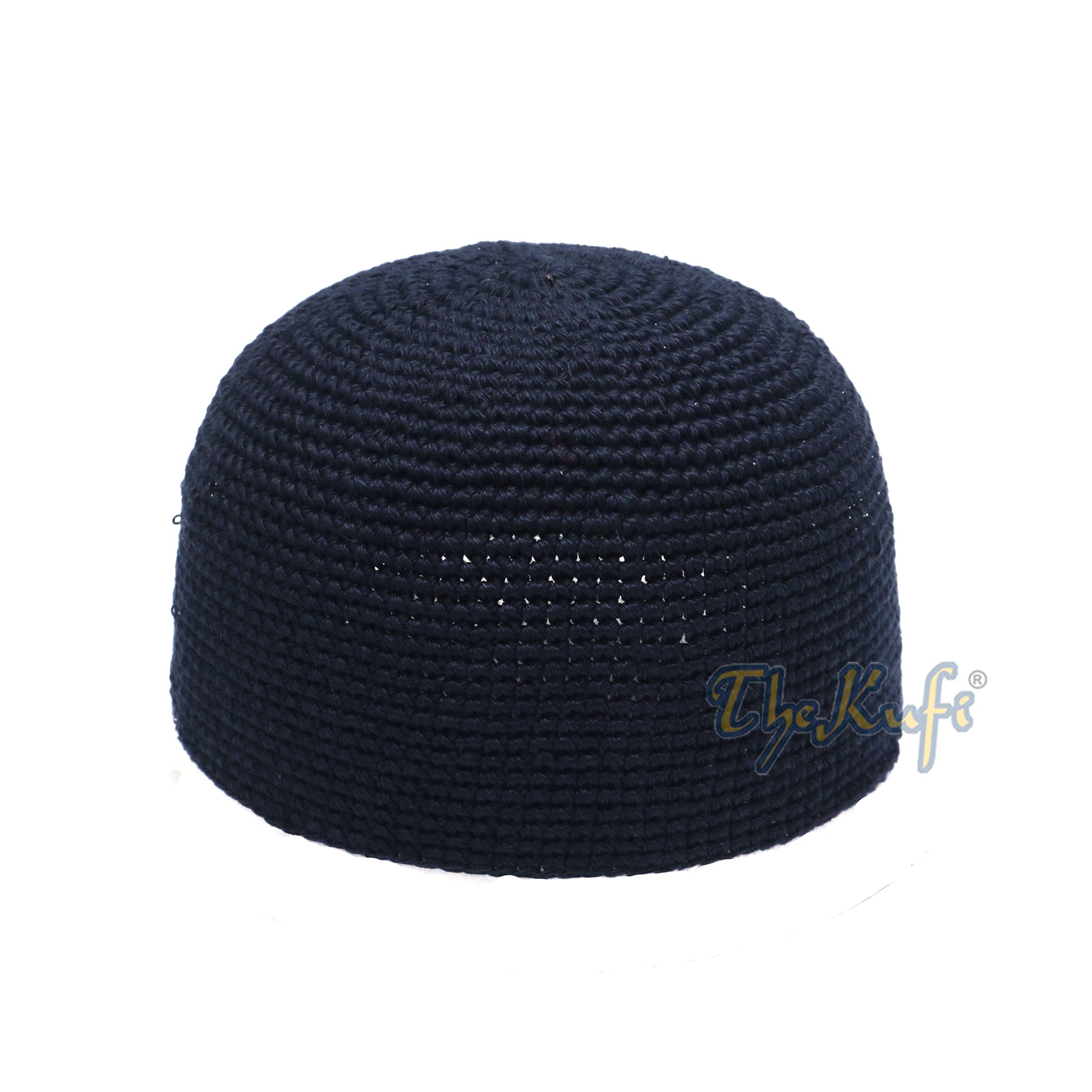 Cotton Kufi Skull Cap – Extra Dark Hand-Crocheted Comfortable Fit Muslim Fashion