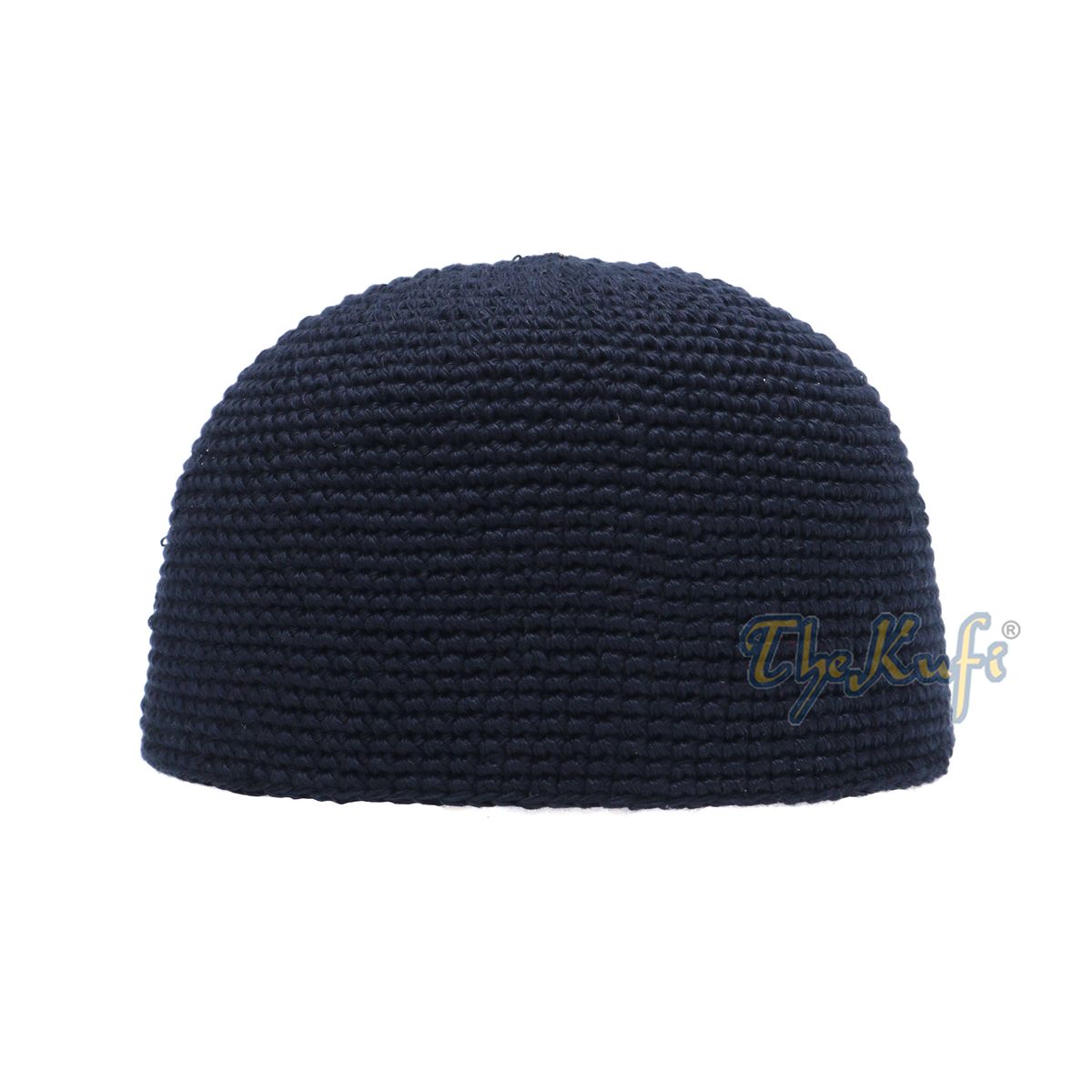 Cotton Kufi Skull Cap – Extra Dark Blue Hand-crocheted Comfortable Fit Muslim Fashion