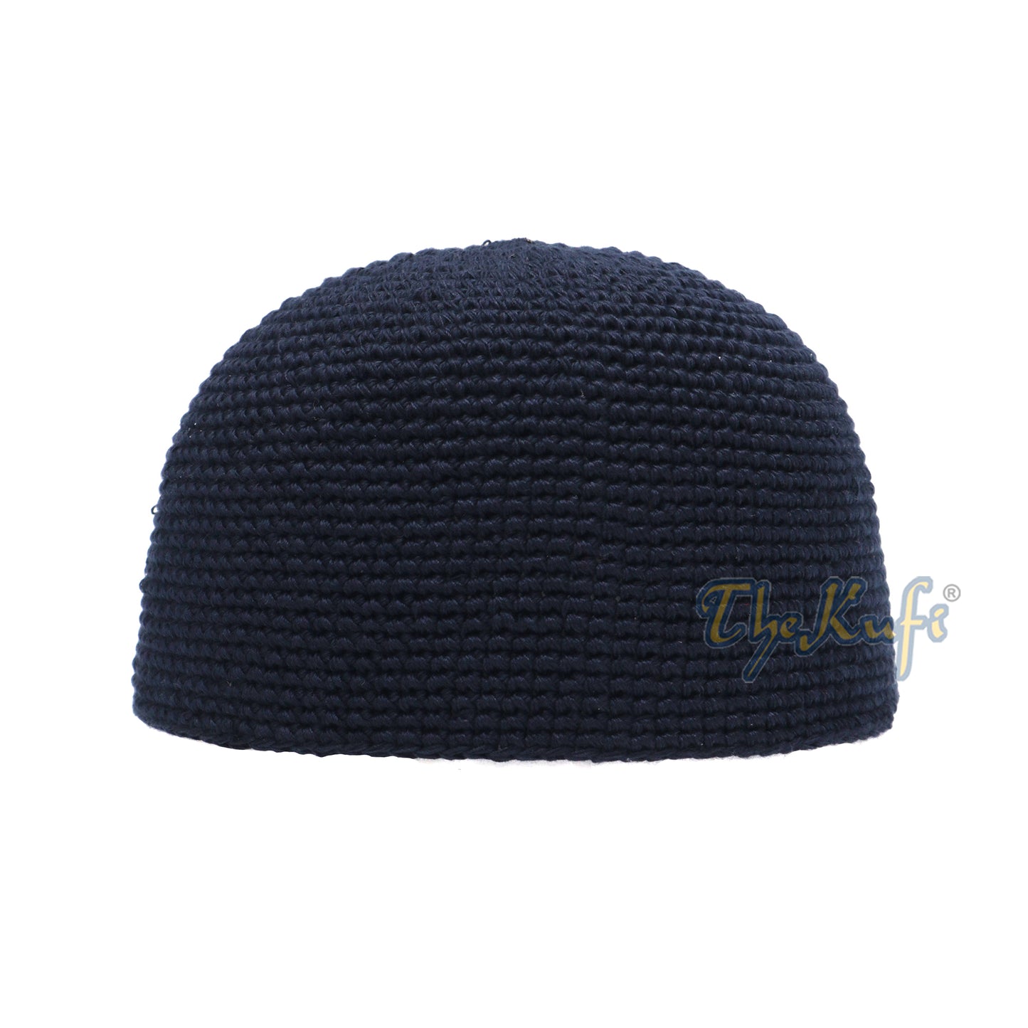 Cotton Kufi Skull Cap - Extra Dark Blue Hand-crocheted Comfortable Fit Muslim Fashion