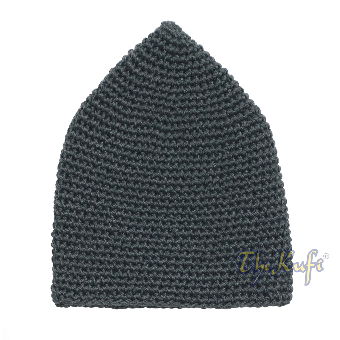 Cotton Kufi Skull Cap – Dark Grey Hand-Crocheted 100% Cotton Head Cover By Thekufi®