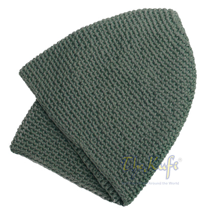 Topi Kufi Jacquard Polos Hijau Tentera Darat Kaitan Tangan 100% Kapas Rekaan Unik dan Sesuai Selesa