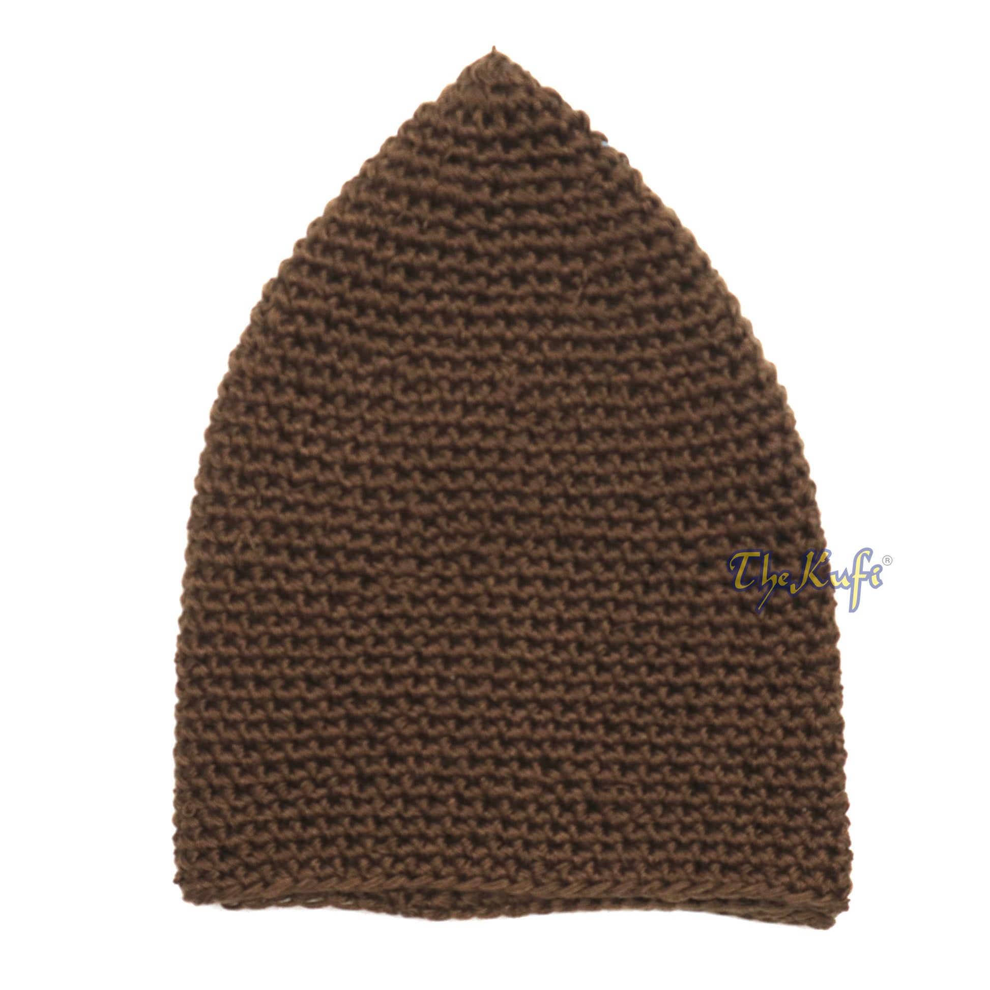 Plain Extra Dark Brown Hand-Crocheted 100% Cotton Kufi Hat Unique Design And Comfortable Fit