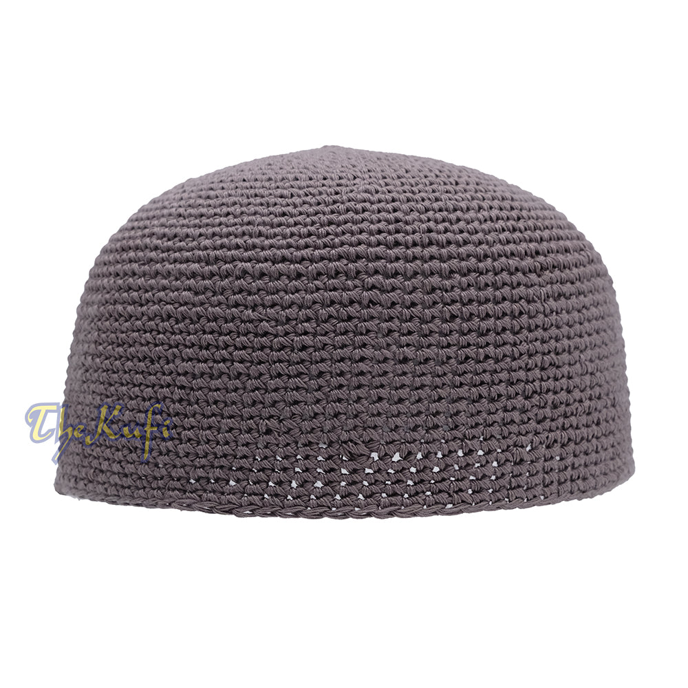 Graphite Grey Hand-Crocheted 100% Cotton Kufi Hat Unique Design And Comfortable Fit