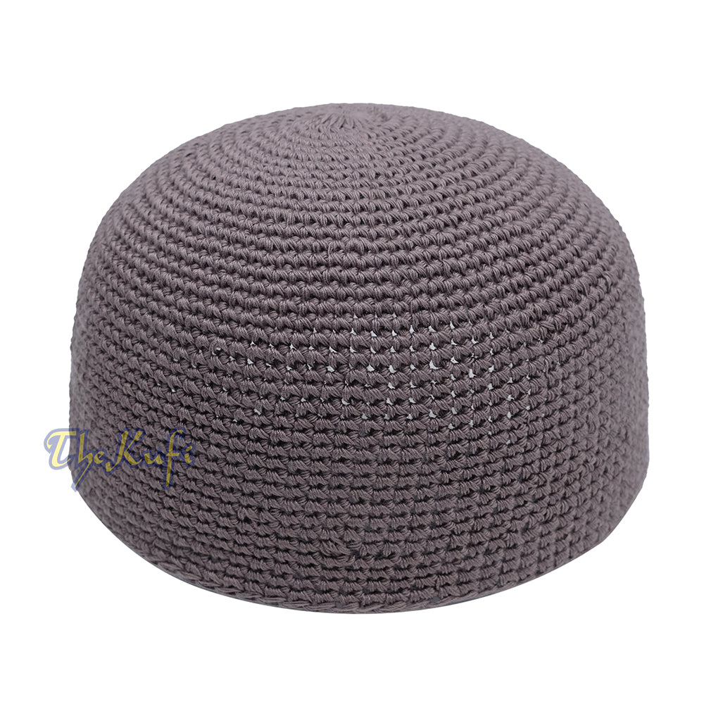 Graphite Grey Hand-Crocheted 100% Cotton Kufi Hat Unique Design And Comfortable Fit