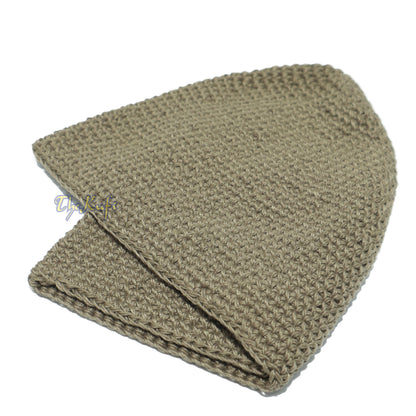 Plain Khaki Brown Hand-Crocheted 100% Cotton Jacquard Kufi Hat Unique Design And Comfortable Fit