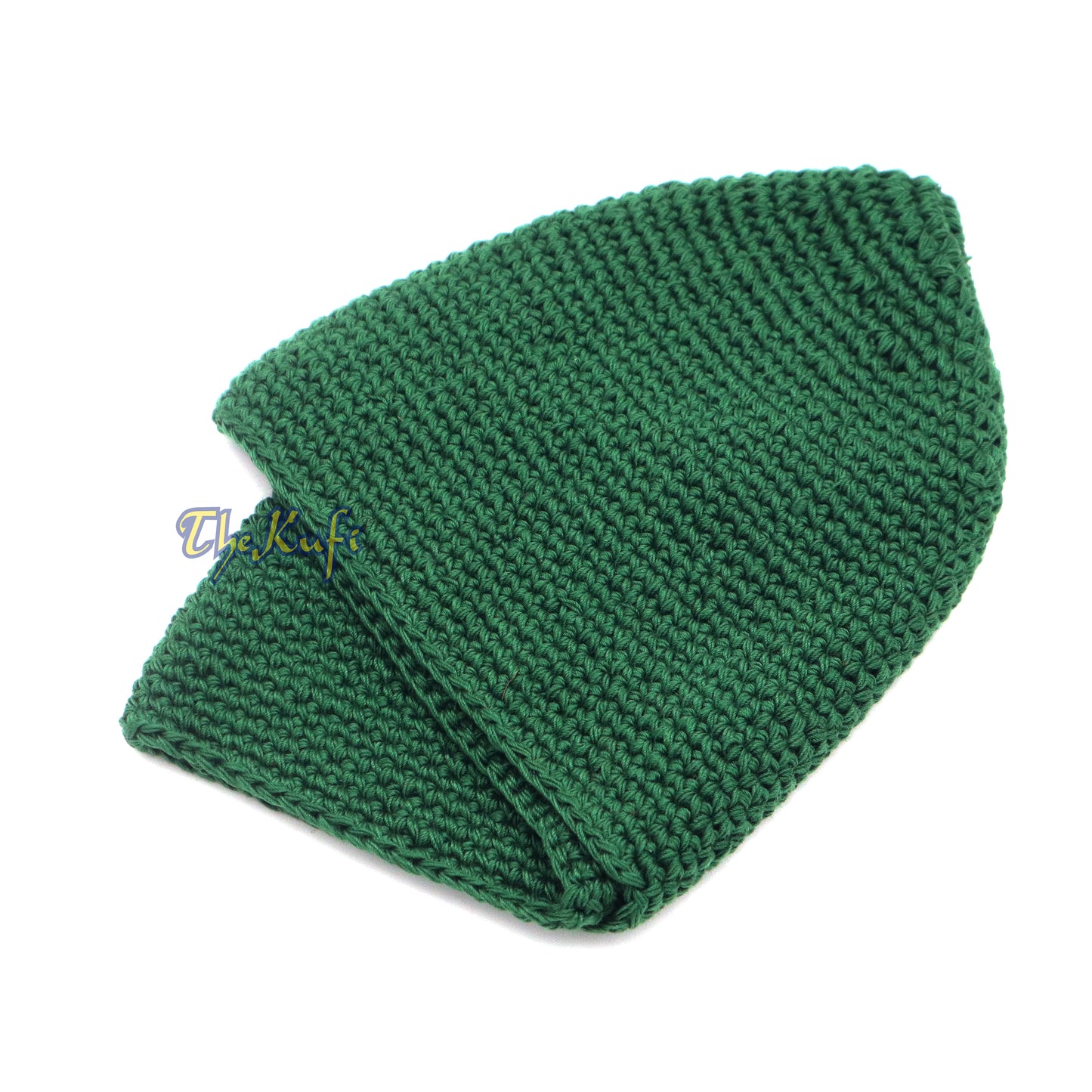 Medina Green Hand-Crocheted 100% Cotton Jacquard Kufi Hat Unique Design And Comfortable Fit