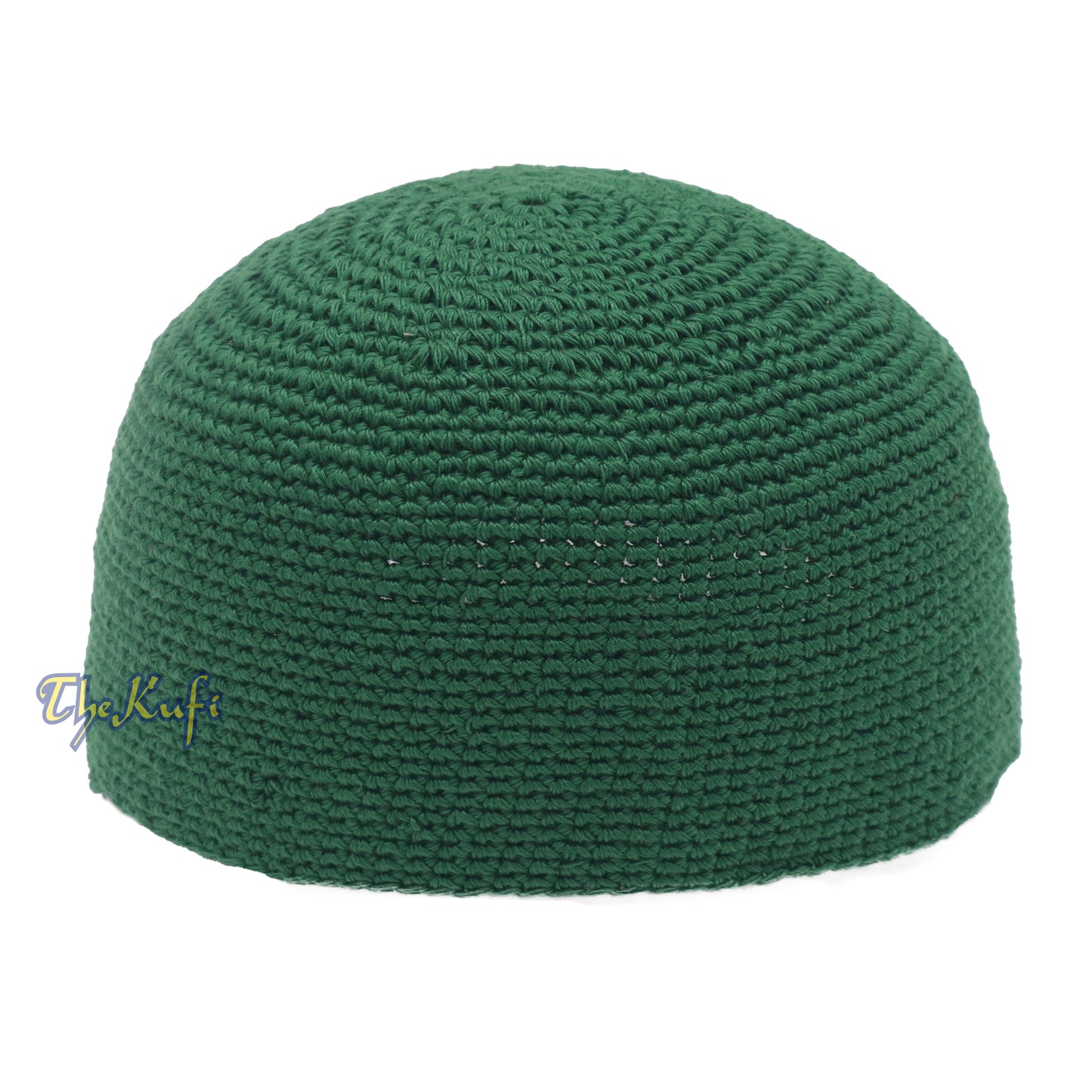 Medina Green Hand-Crocheted 100% Cotton Jacquard Kufi Hat Unique Design And Comfortable Fit