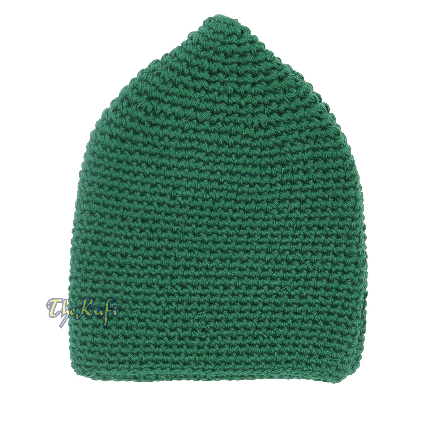 Medina Green Hand-Crocheted 100% Cotton Jacquard Kufi Hat Design and Comfortable Fit