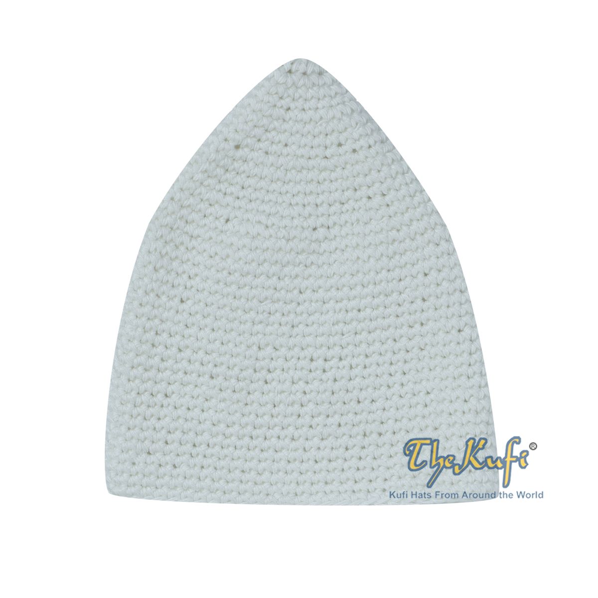 Buy 1 Get 1 Free! White Cotton Kufi Skull Cap Hand-Crocheted 100% Comfortable Fit For Salah