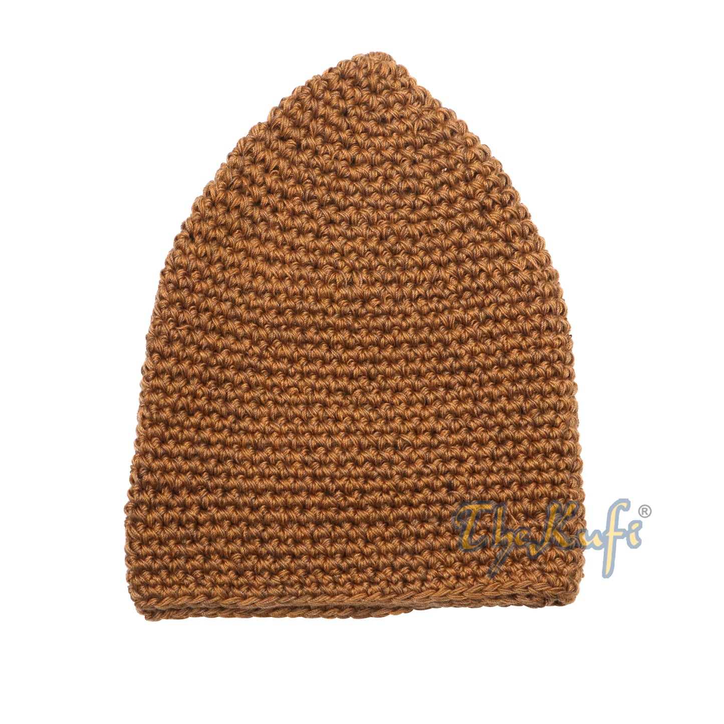 Plain Rust Brown Hand-Crocheted 100% Cotton Kufi Hat Unique Design And Comfortable Fit