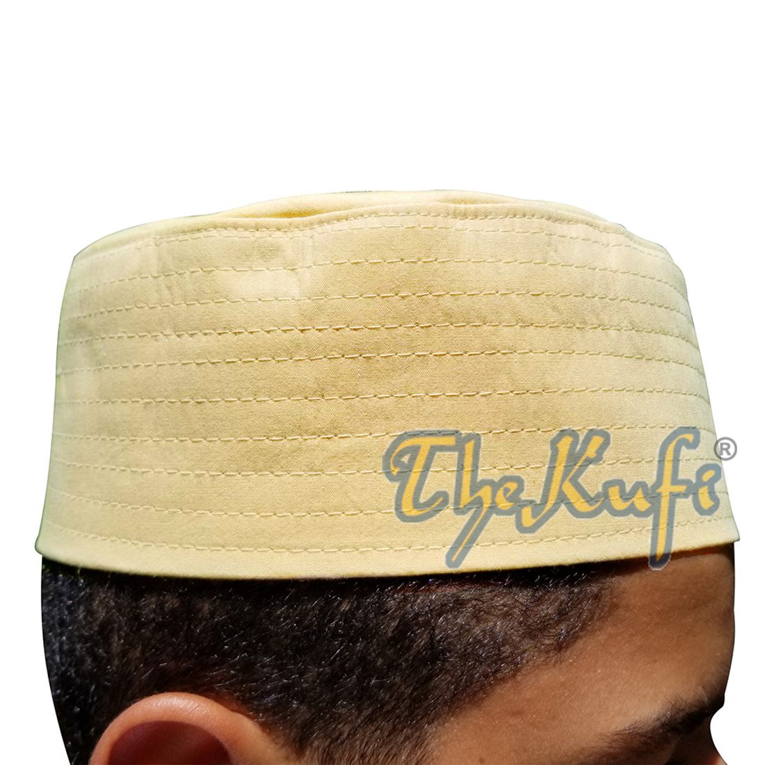 Cream Semi-stiff Nalain Pak Shareef Sandal Embroidered Kufi