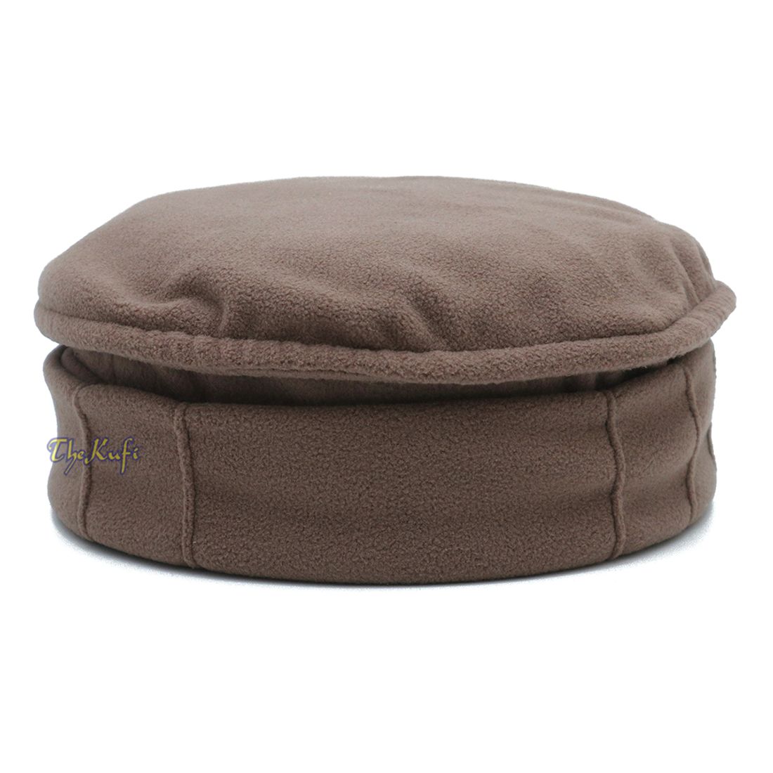 Beige Traditional Stretchable Pakol Mujahidin One-Size Soft Kufi Hat