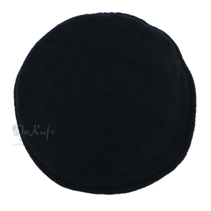 Black Stretchable Faux Wool Pakol Mujahidin Afghani Soft Kufi Hat