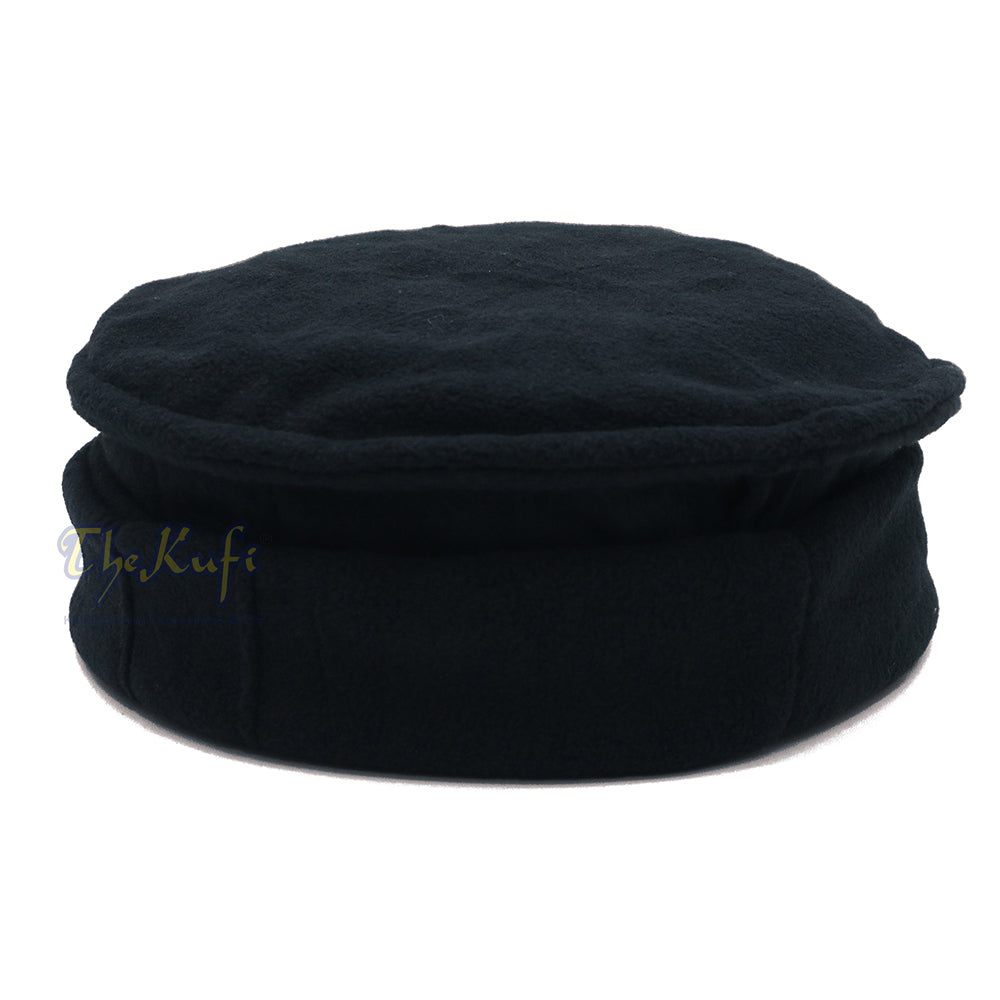 Topi Kufi Lembut Pakol Mujahidin Tradisional Hitam Satu Saiz