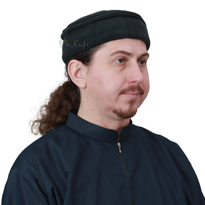 Topi Kufi Lembut Pakol Mujahidin Tradisional Hitam Satu Saiz