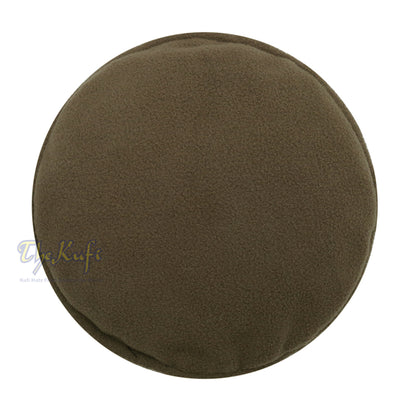 Topi Kufi Lembut Pakol Mujahidin Tradisional Khaki Gelap Boleh Renggang Satu Saiz