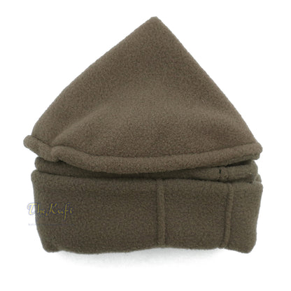 Topi Kufi Lembut Pakol Mujahidin Tradisional Khaki Gelap Boleh Renggang Satu Saiz