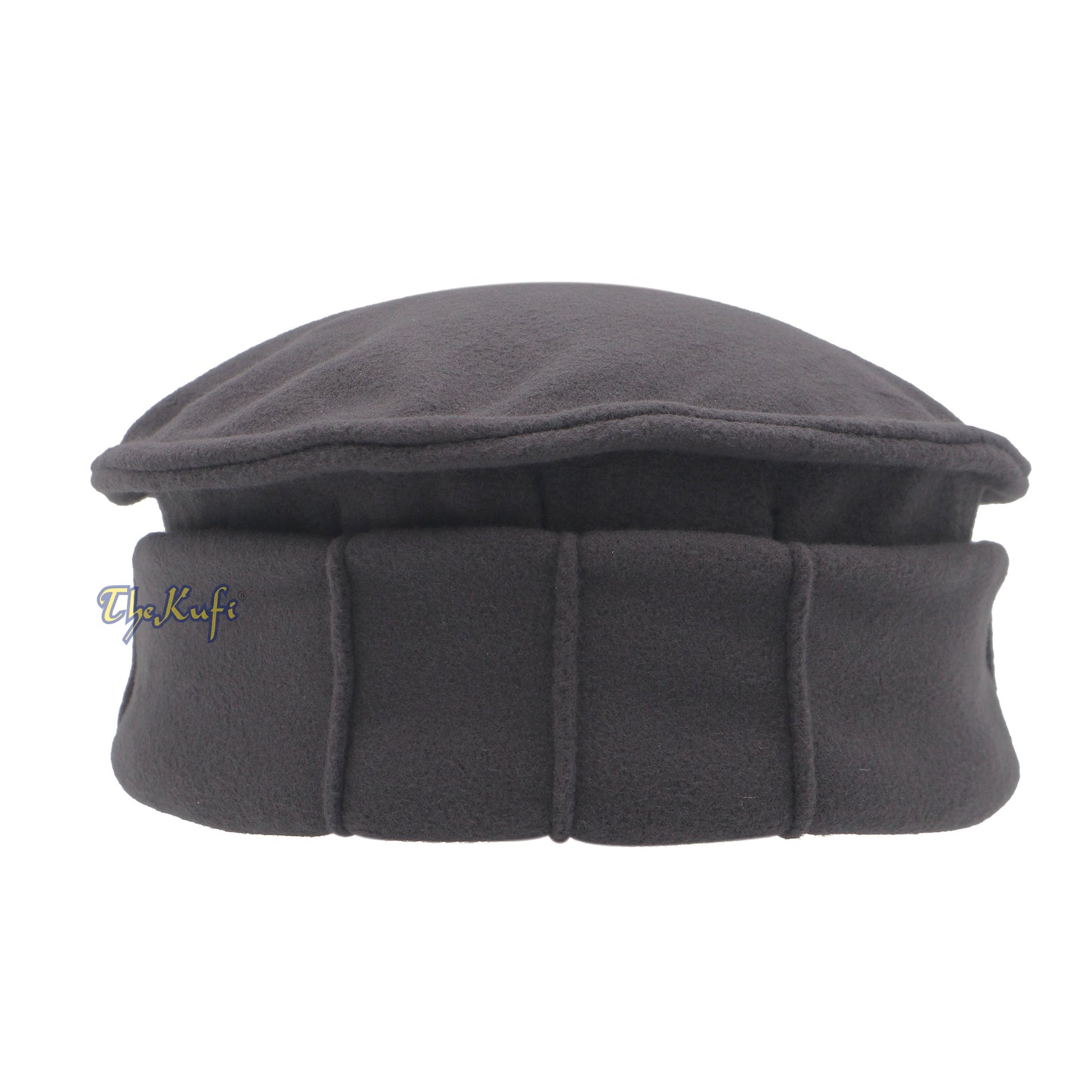 Topi Kufi Lembut Pakol Mujahidin Tradisional Kelabu Gelap Boleh Renggang Satu Saiz