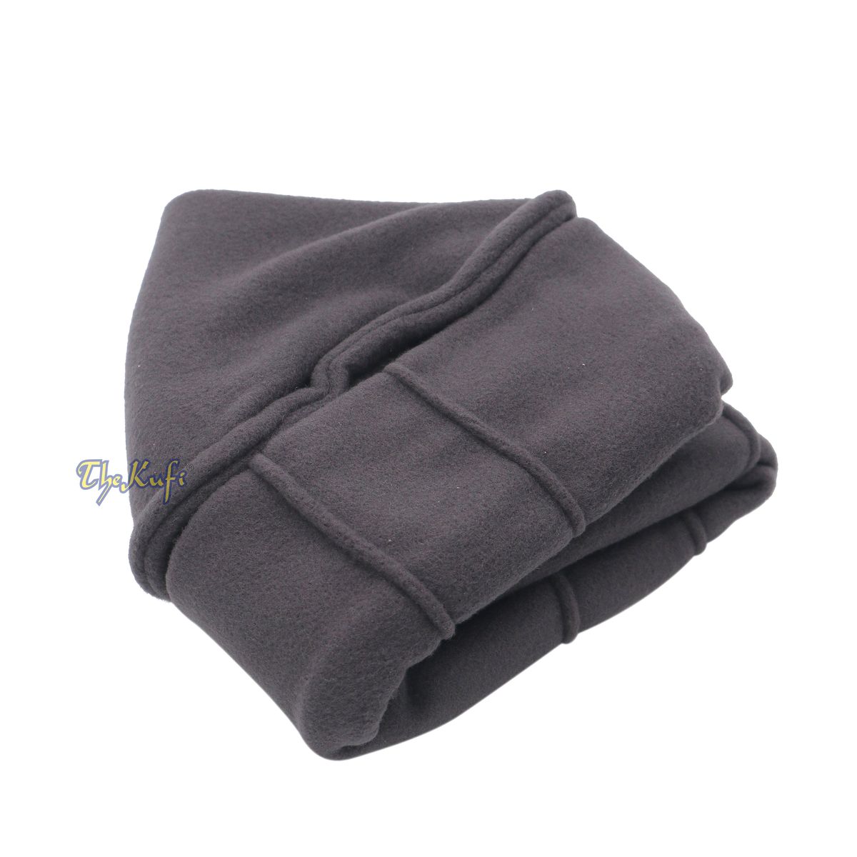 Afghan Style Dark Gray Faux Wool Stretchable Pakol Mujahidin Soft Kufi Hat