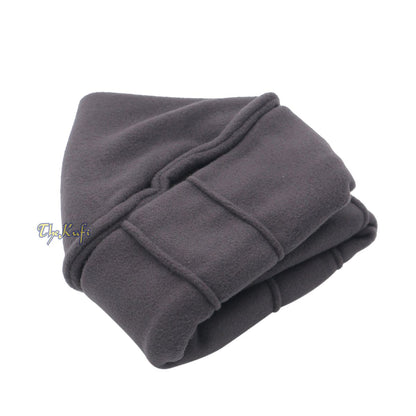 Afghan Style Dark Gray Faux Wool Stretchable Pakol Mujahidin Soft Kufi Hat