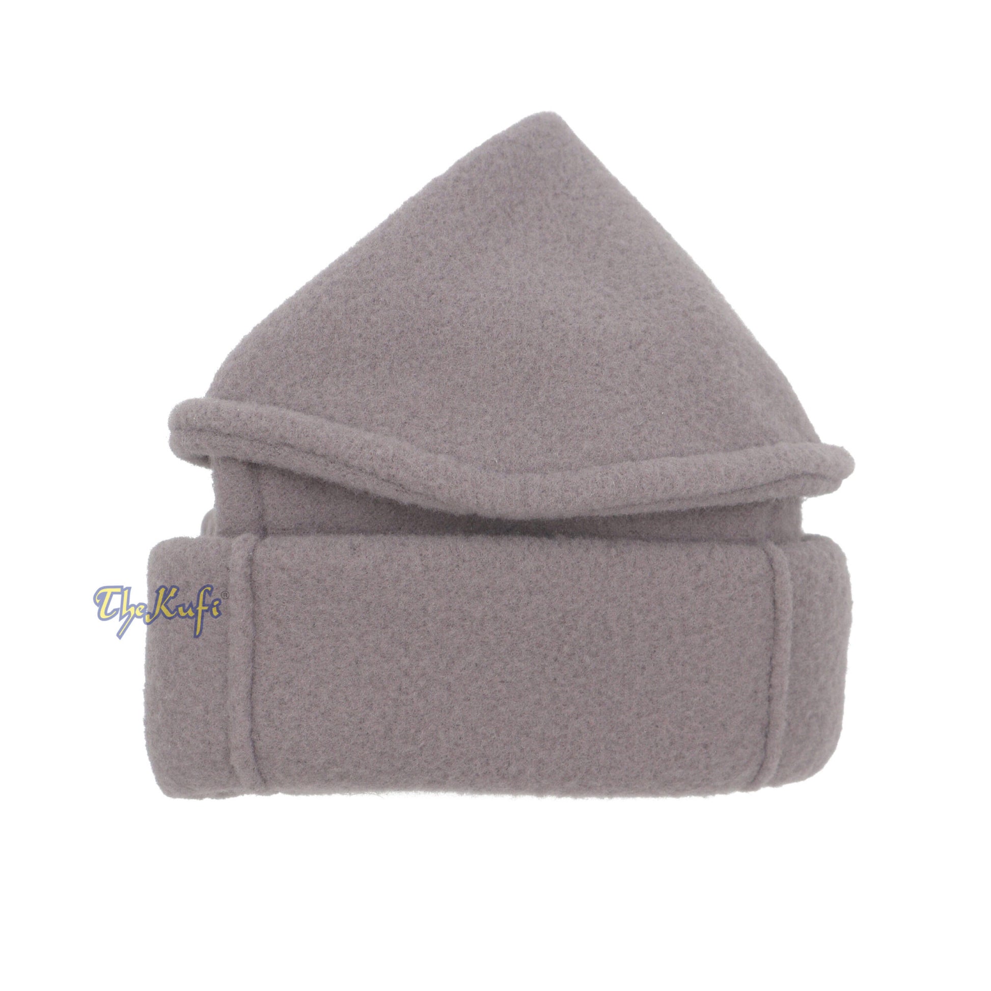 Grey Stretchable Faux Wool Afghan Style Pakol Mujahidin Soft Kufi Hat