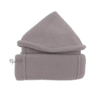 Gray Stretchable Faux Wool Afghan Style Pakol Mujahidin Soft Kufi Hat