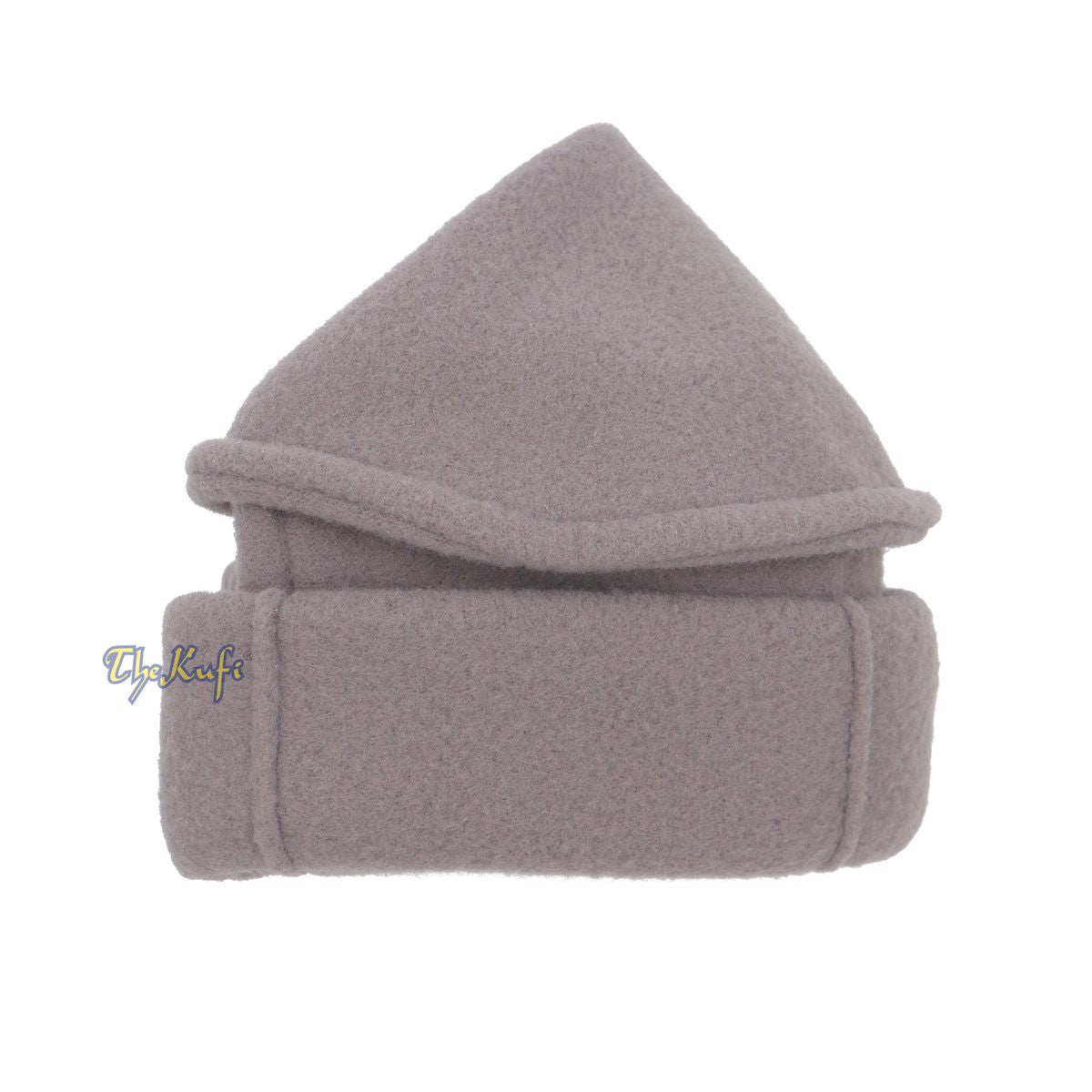 Gray Stretchable Faux Wool Afghan Style Pakol Mujahidin Soft Kufi Hat