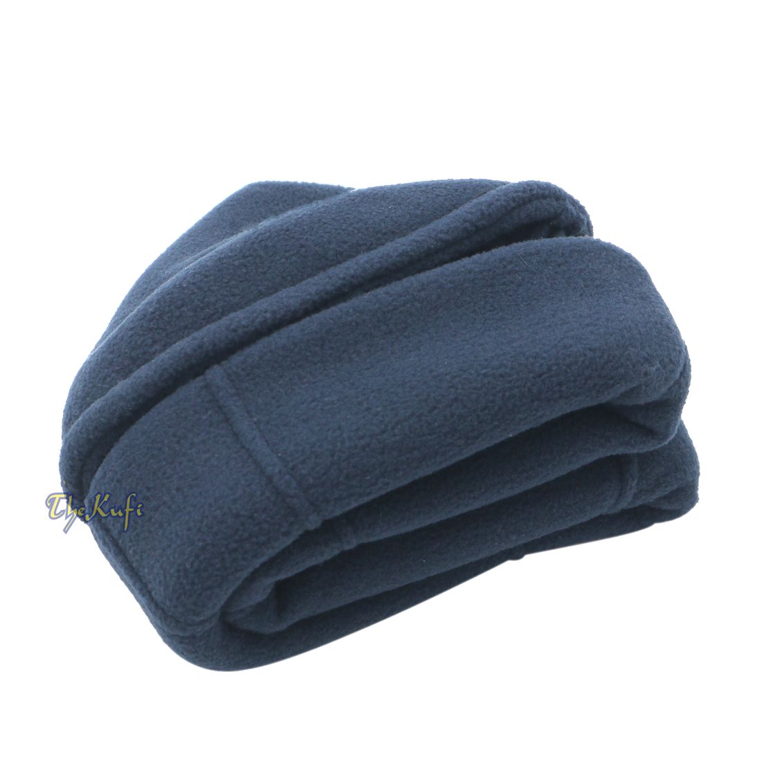 Afghani Navy Blue Stretchable Pakol Mujahidin Faux Wool Soft Kufi Hat