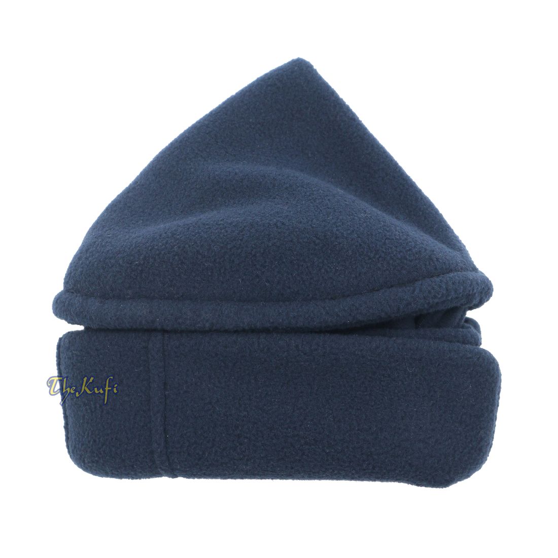 Afghani Navy Blue Stretchable Pakol Mujahidin Faux Wool Soft Kufi Hat