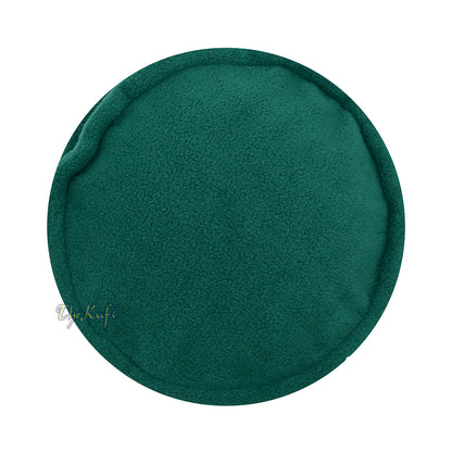 Green Afghani-Style "Tauhid until the end" Faux Wool Stretchable Pakol Mujahidin Soft Kufi Hat