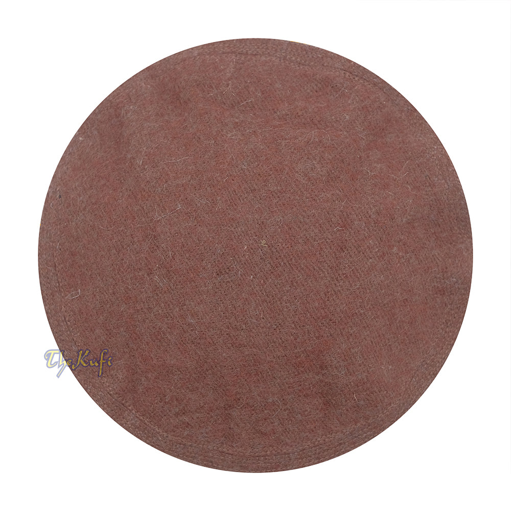 Afghani-Style Hat Brown Stretchable Faux Wool Pakol Mujahidin Soft Kufi