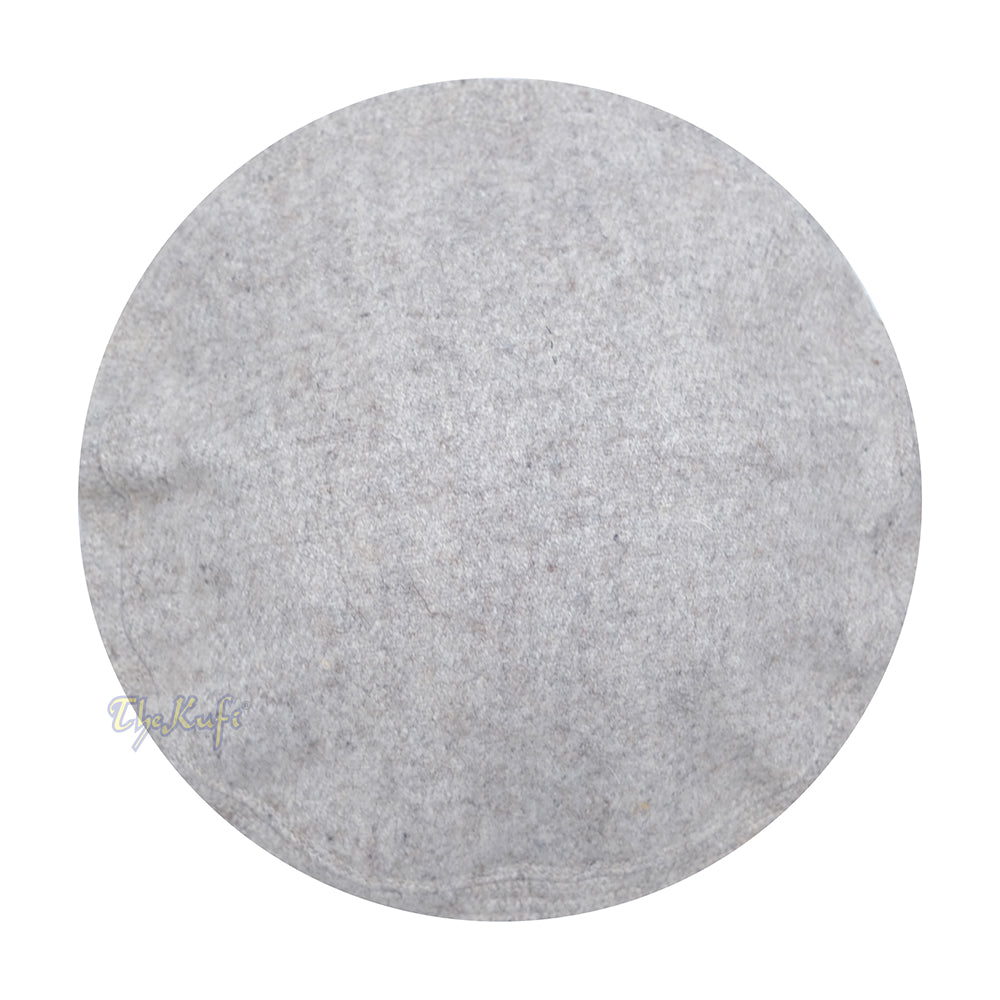 Afghani Hat Light Gray Stretchable Faux Wool Pakol Mujahidin Soft Traditional-style Kufi