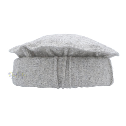 Afghani Hat Light Gray Stretchable Faux Wool Pakol Mujahidin Soft Traditional-style Kufi