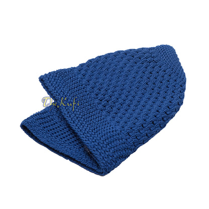 Dark Blue Open Weave Nylon Kufi Hat