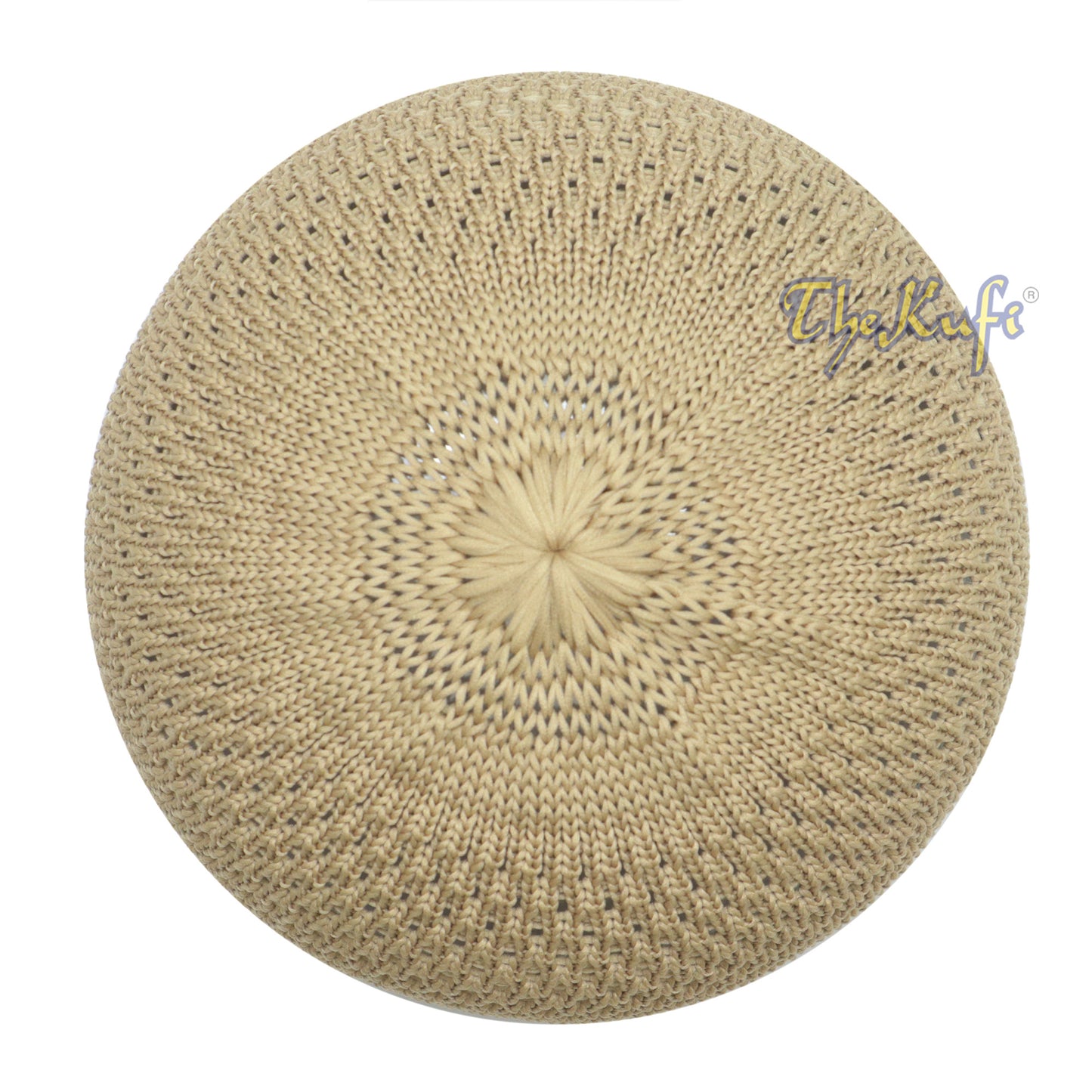 Kopi Coklat Lembut Open-Anyaman Nylon Stretchy Kufi Hat Skull Cap Beanie