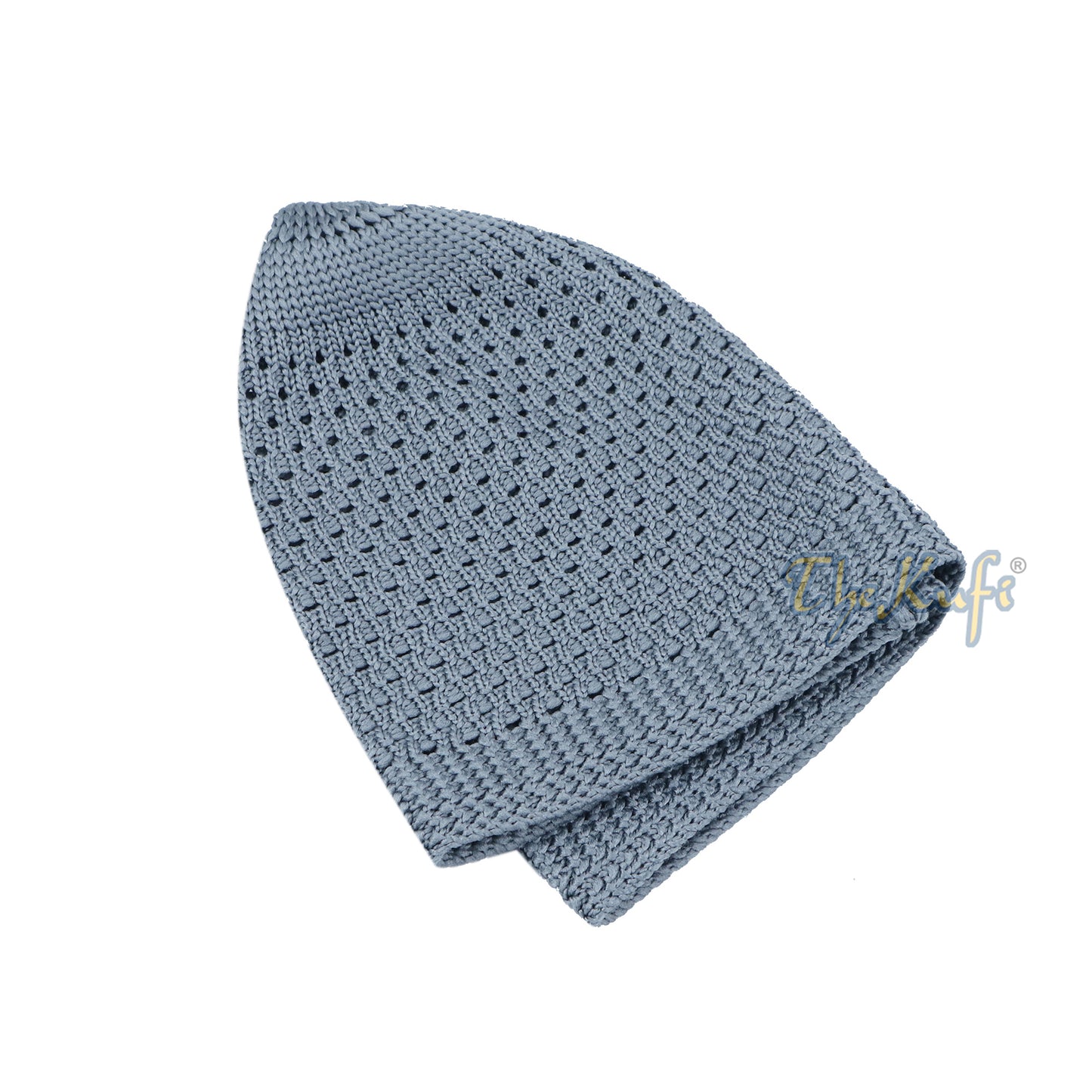 Topi Kufi Nilon Tenunan Terbuka Kelabu