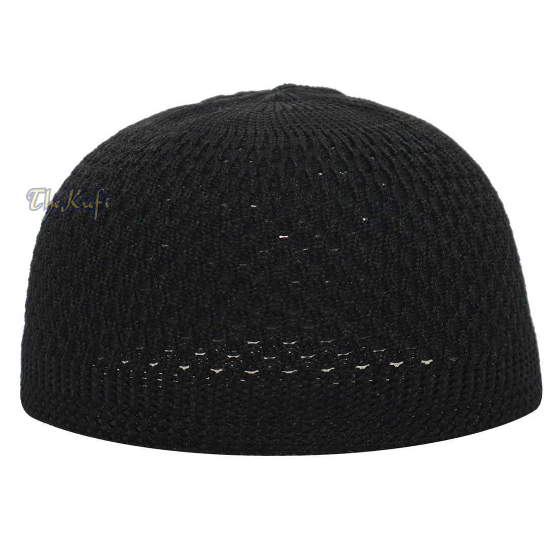 Black Nylon Kufi – Open-weave Stretchy Comfortable Muslim Skull Prayer Cap Head Cover