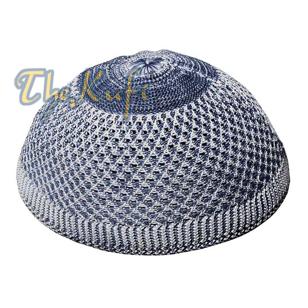 Topi Beanie Tengkorak Abu-abu Pudar Tenunan Terbuka dari Nilon Elastis