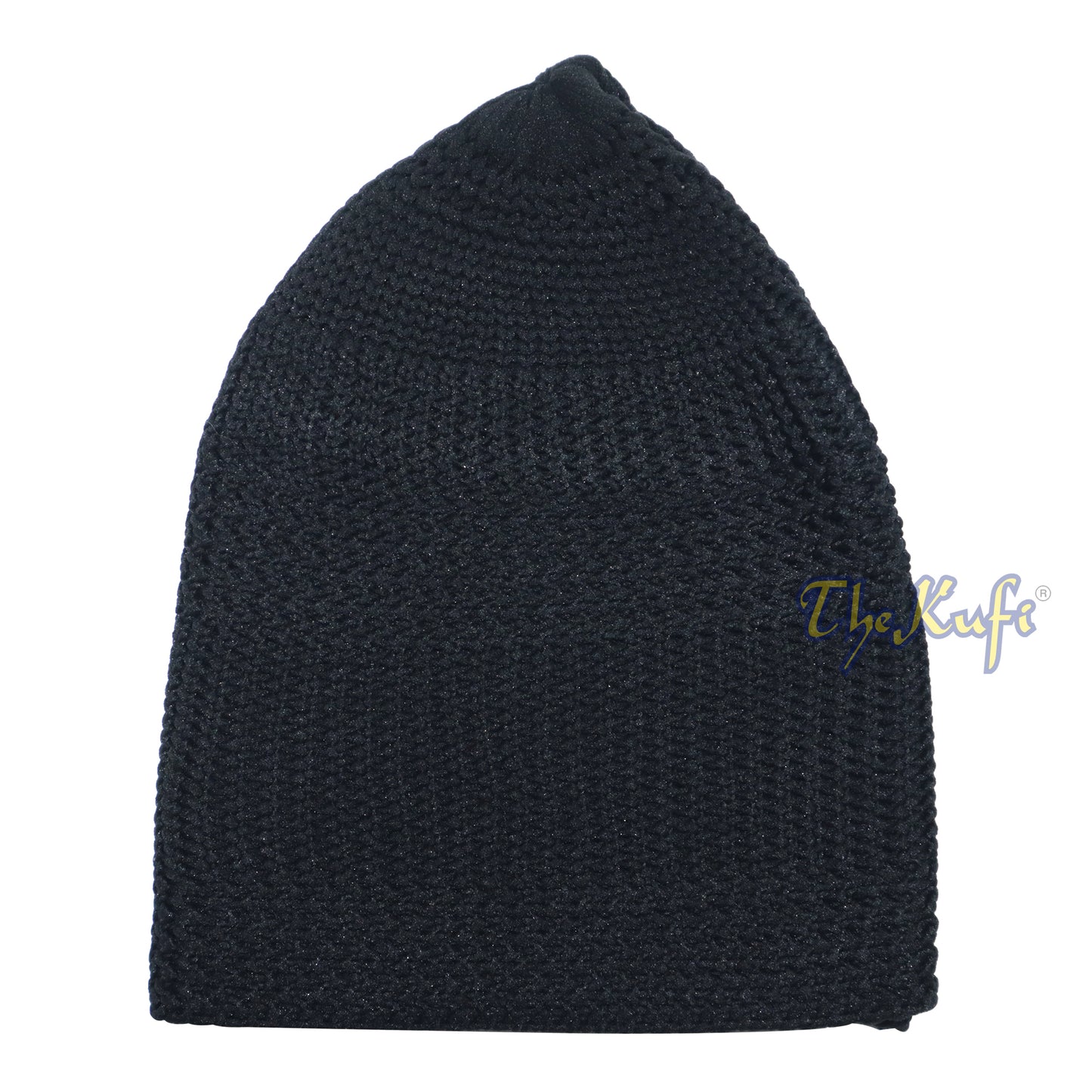 Black Skull Cap 100% Nylon Head Cover Kufi Knitted Vertical Lines Taqiya X-SM to 4x