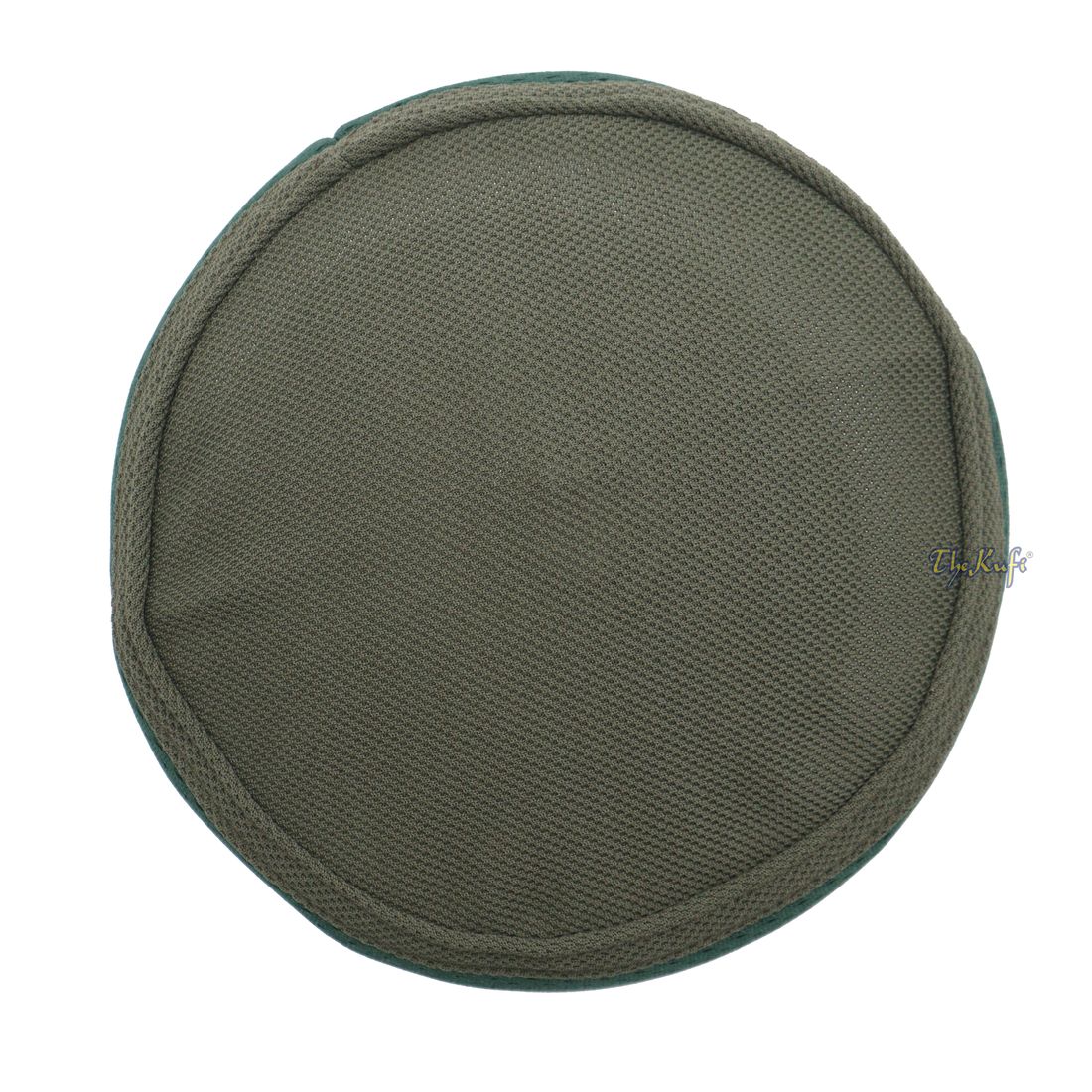 Army Green and Dark Green Madun Vented Top Pliable Two-color Round Kufi Hat