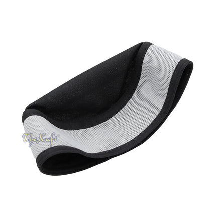 Black And Grey Madun Vented Top Pliable Two-Color Round Kufi Hat