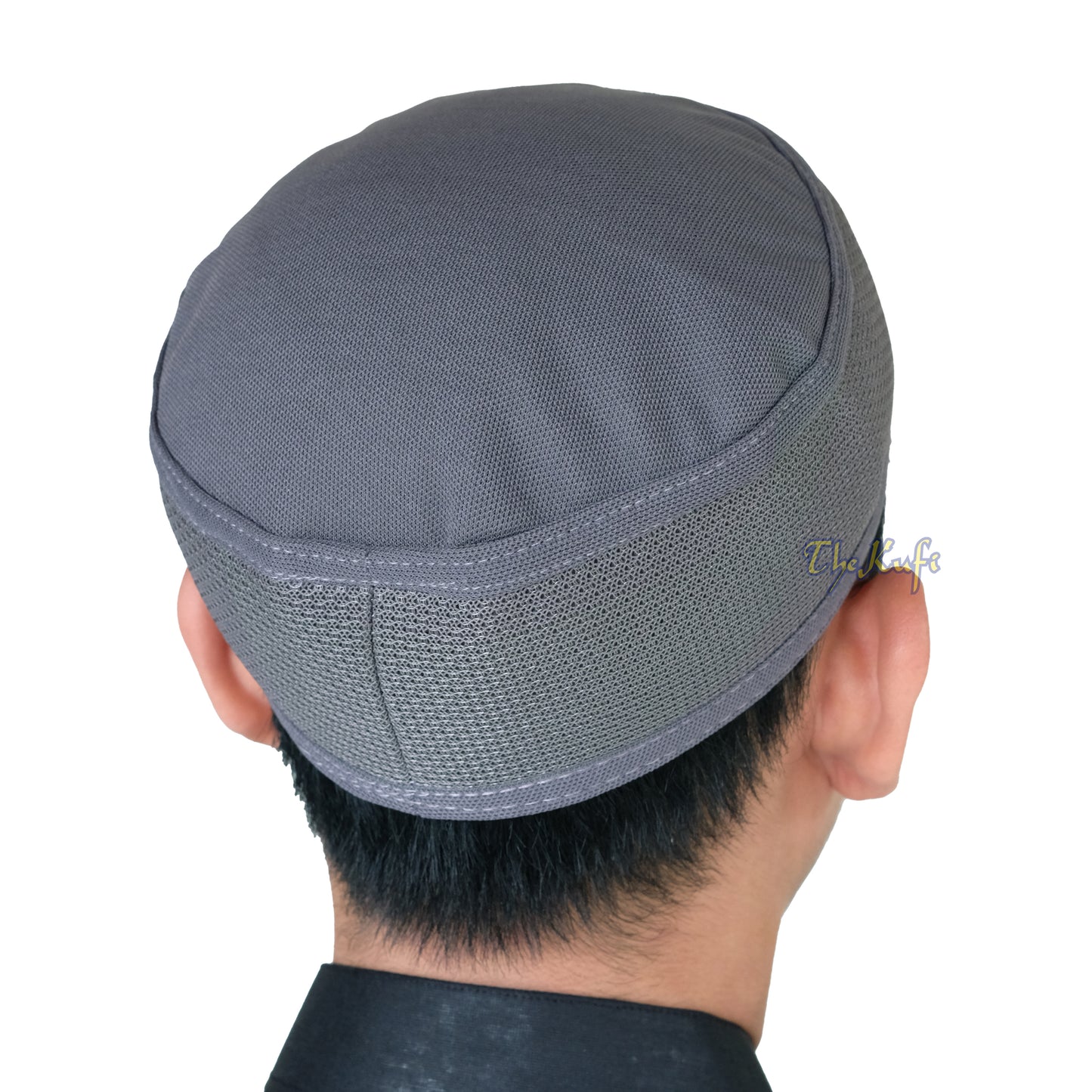 Dark Grey with Graphite Madun Vented Top Pliable Two-Color Round Kufi Hat