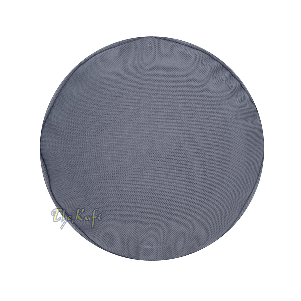 Dark Gray with Graphite Madun Vented Top Pliable Two-Color Round Kufi Hat