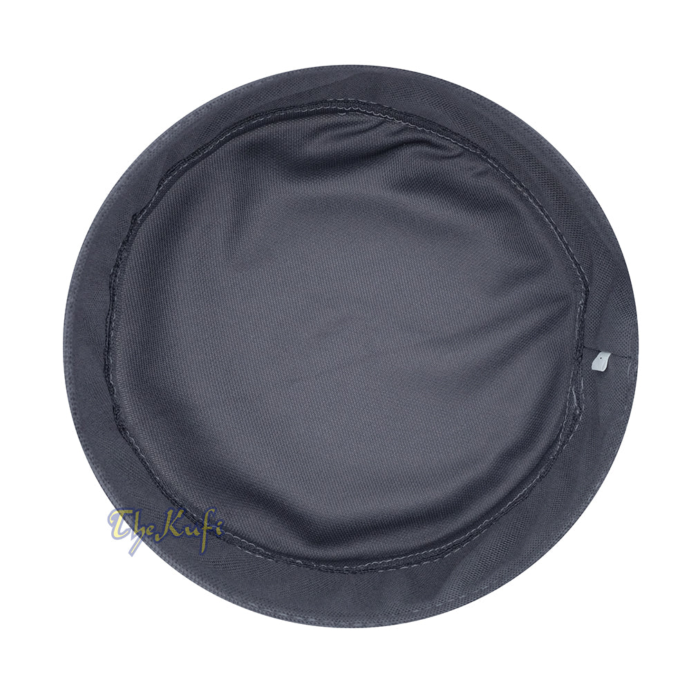 Dark Gray with Graphite Madun Vented Top Pliable Two-Color Round Kufi Hat
